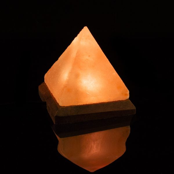 Veioza din Cristale de Sare Piramida USB